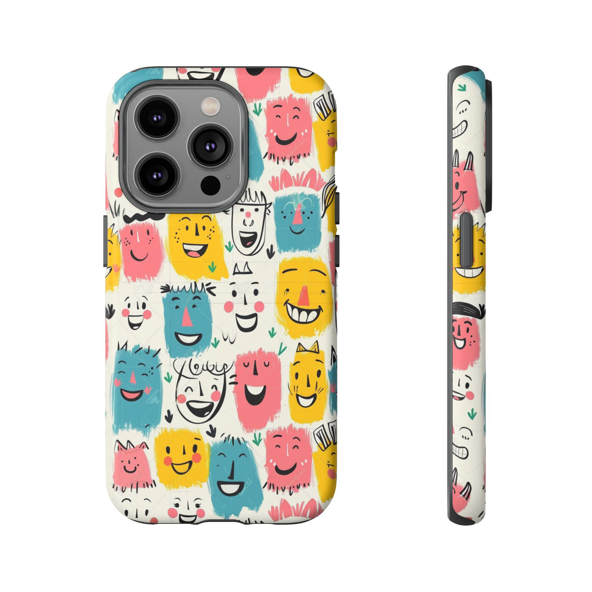 Happy Faces Phone Case – Joyful and Cheerful Design for a Bright Look