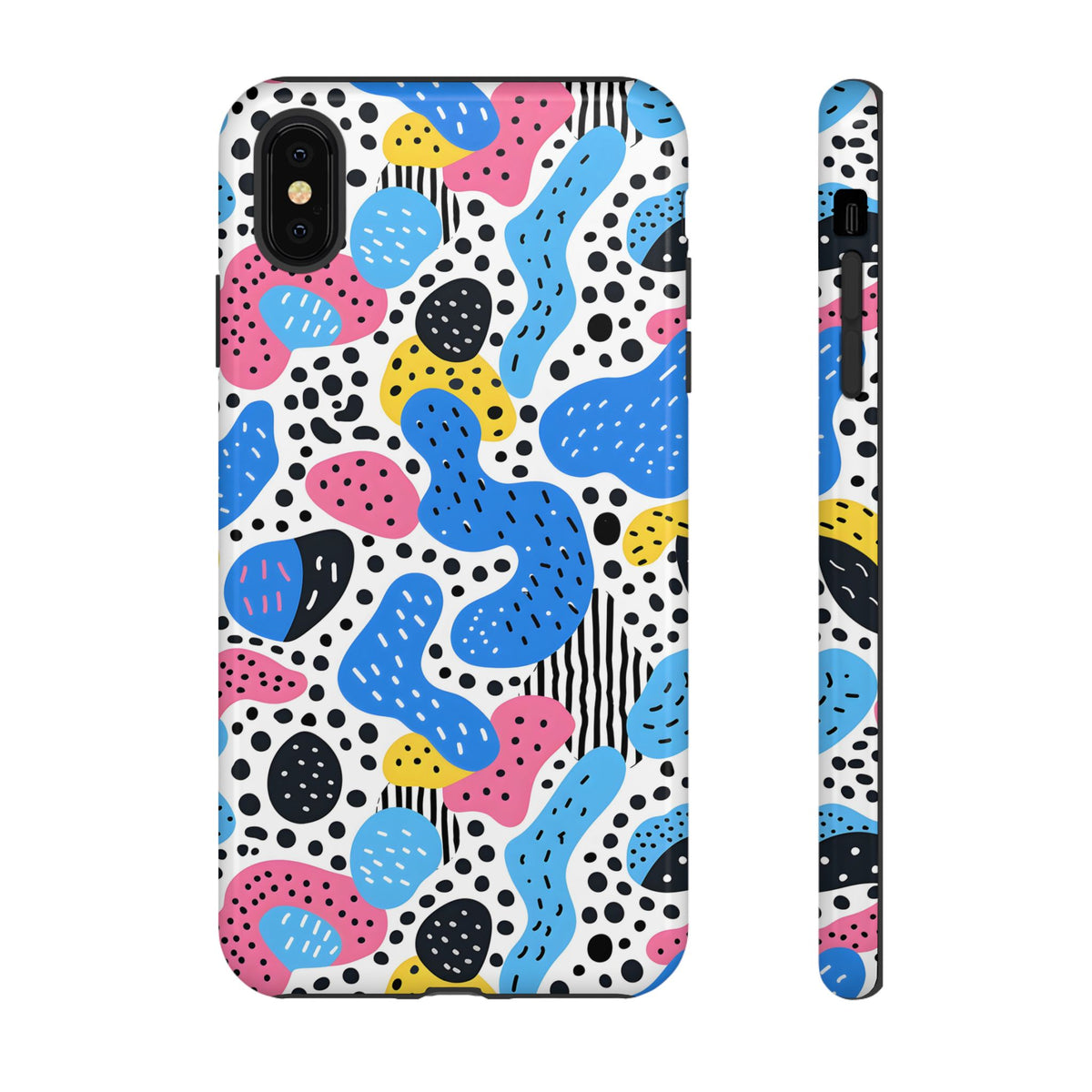 Abstract Baby Blue Memphis Design Phone Case – Sleek and Contemporary Artistry 2