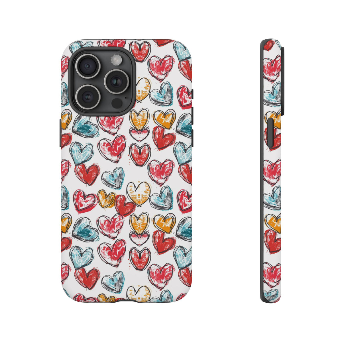 Heart Pattern Phone Case – Stylish & Loving Design for Your Device 235