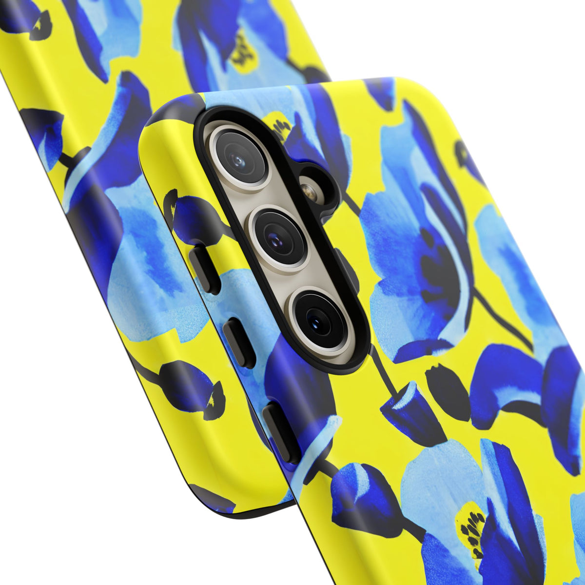 Vibrant Blue Floral Phone Case – A Perfect Fusion of Style and Protection