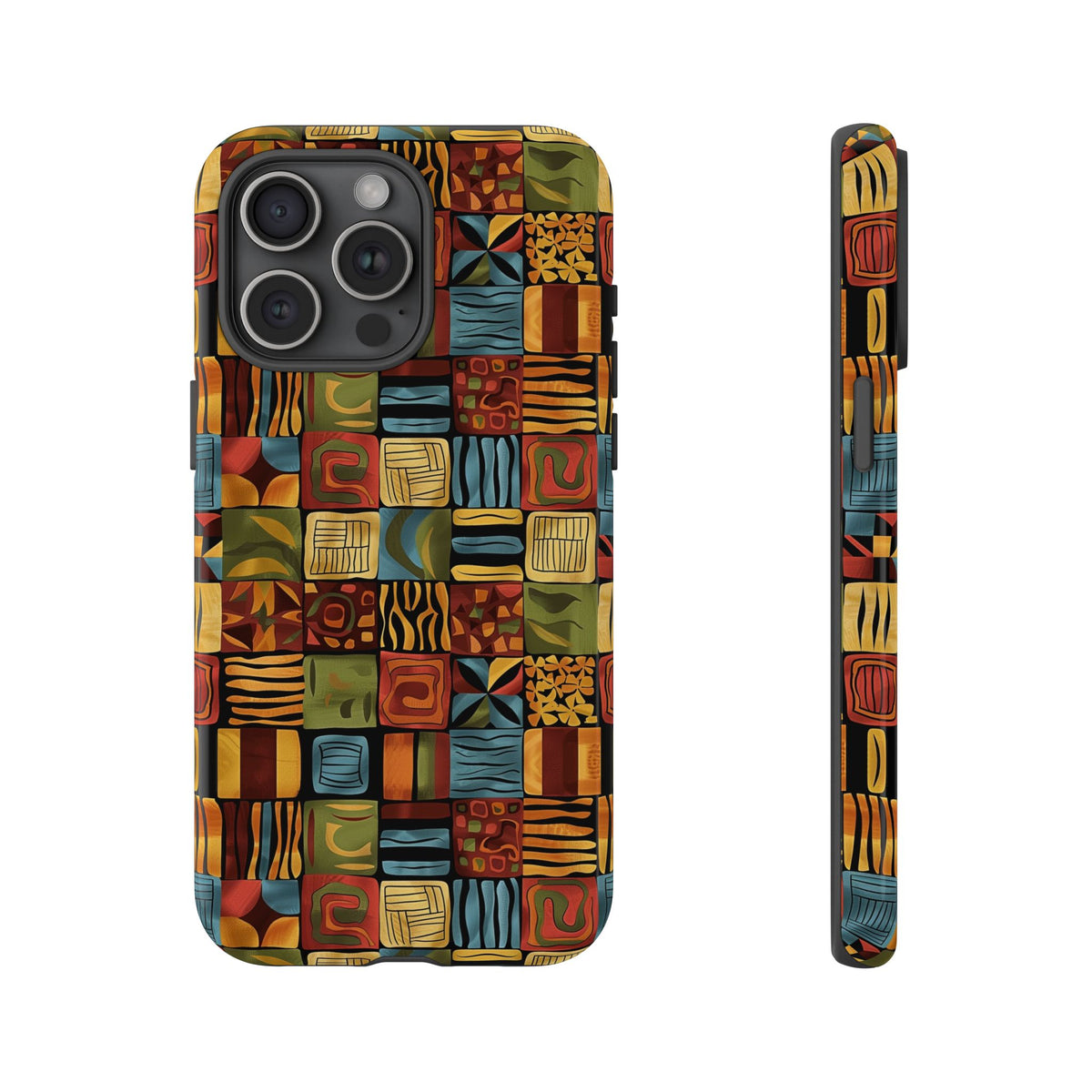 Stylish African Pattern Phone Case – Unique and Vibrant Protection 075