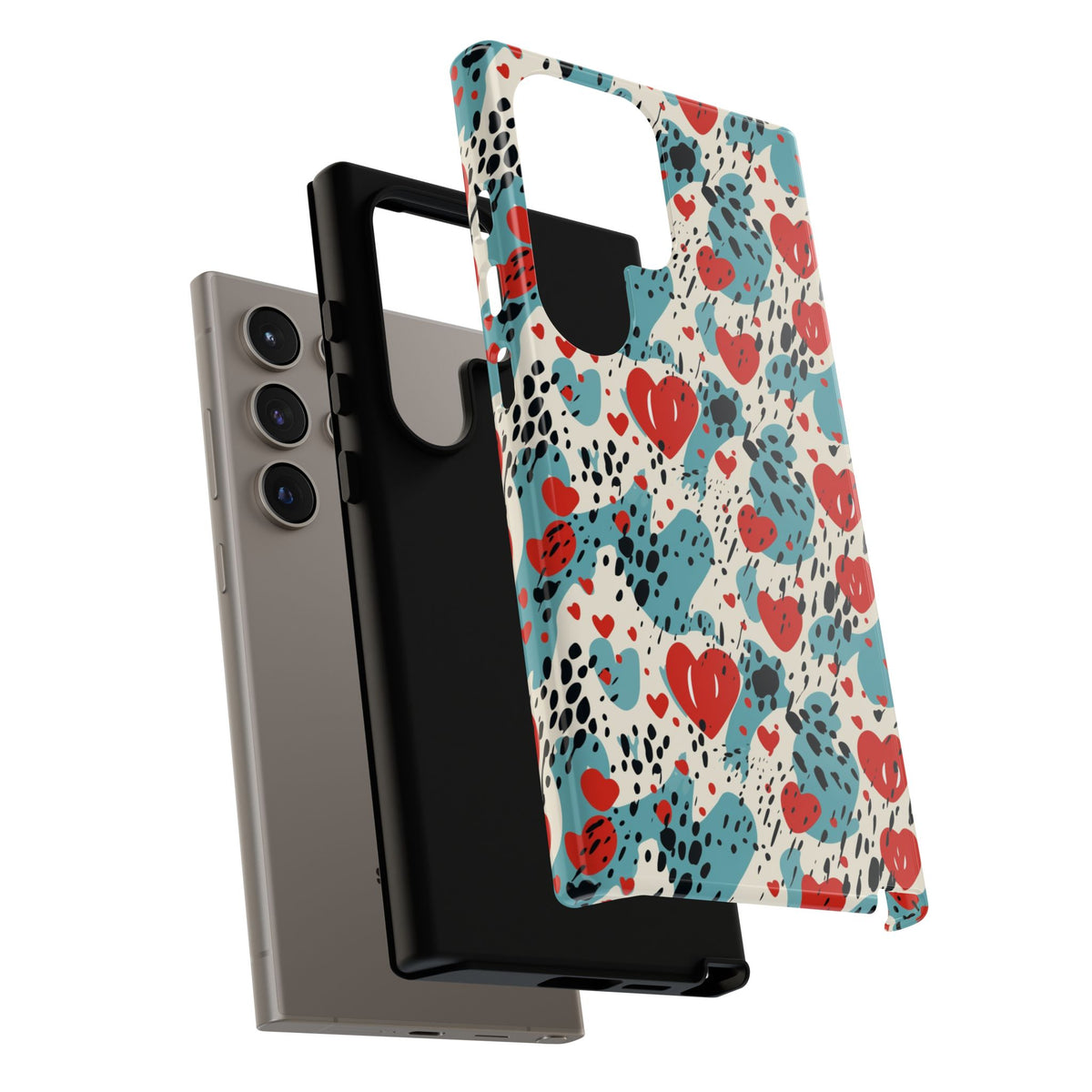 Heart Pattern Phone Case – Stylish & Loving Design for Your Device 822