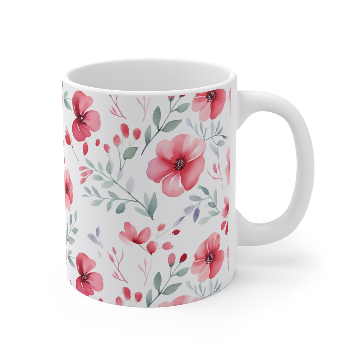 Various Watercolor Design All Over Coffee Mug – Unique Artistic Ceramic Coffee Cup 504