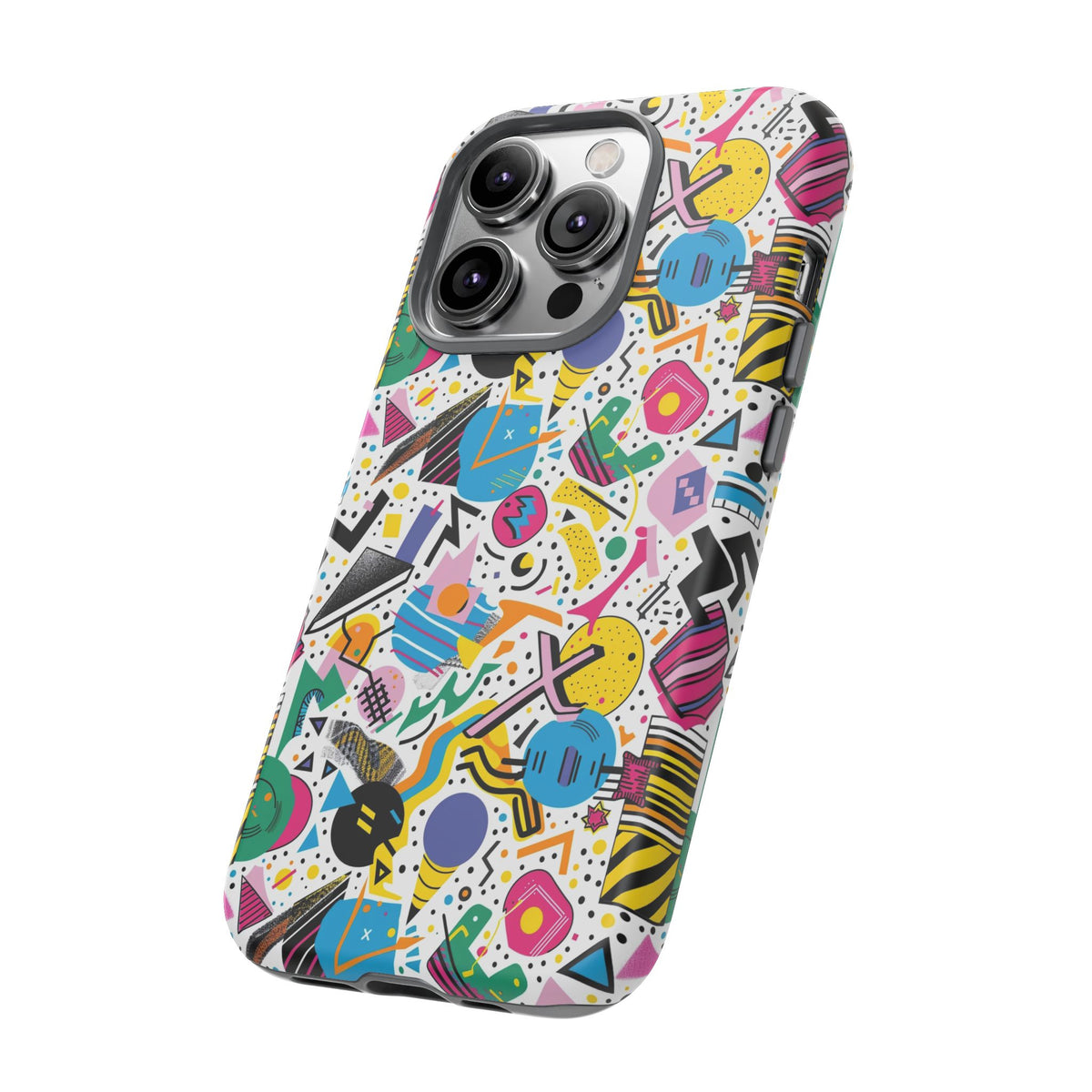 90s Themed Seamless Pattern Phone Case – Embrace Retro Style and Protection 225