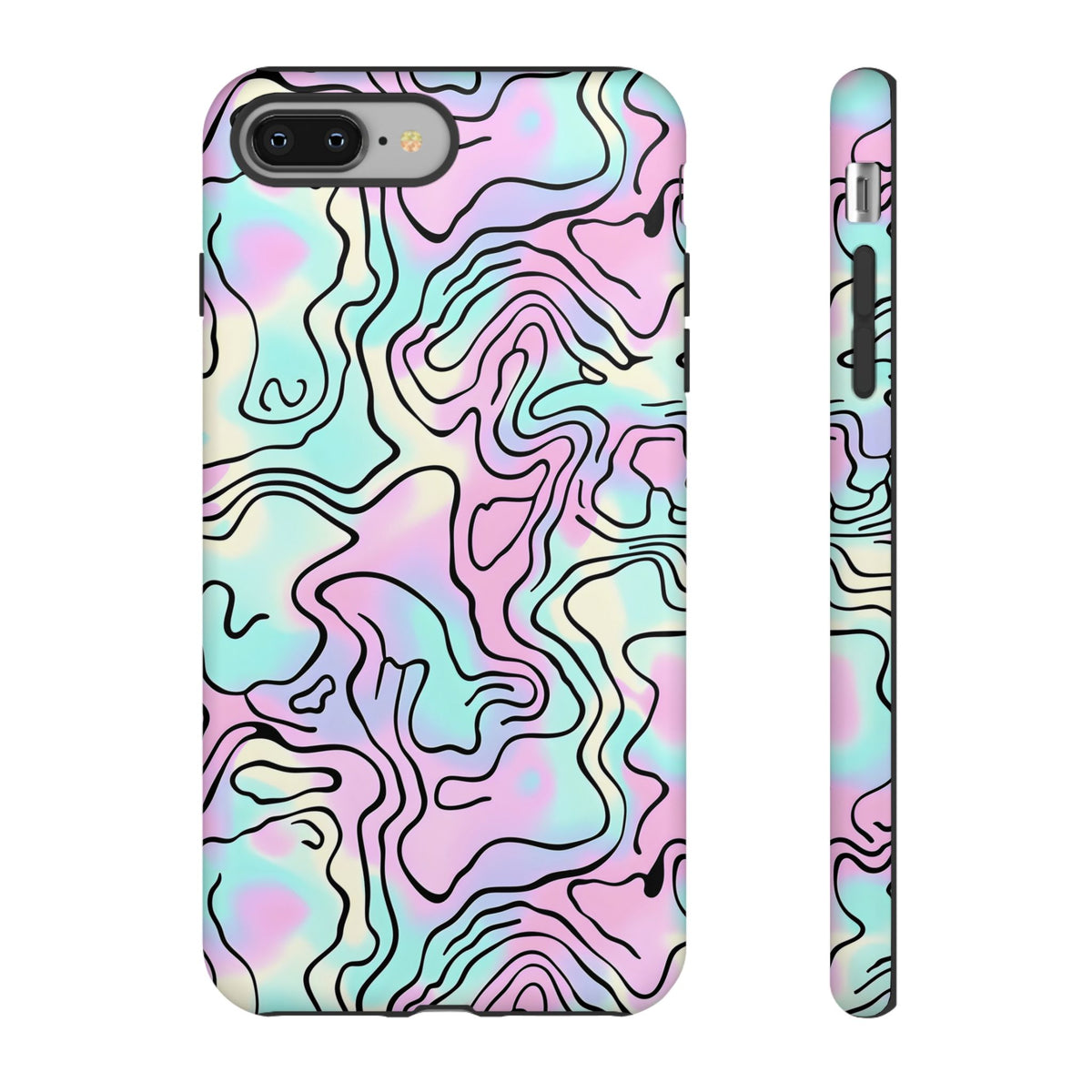 Abstract Pastel Waves and Wavy Lines Phone Case – Elegant and Modern Phone Cover