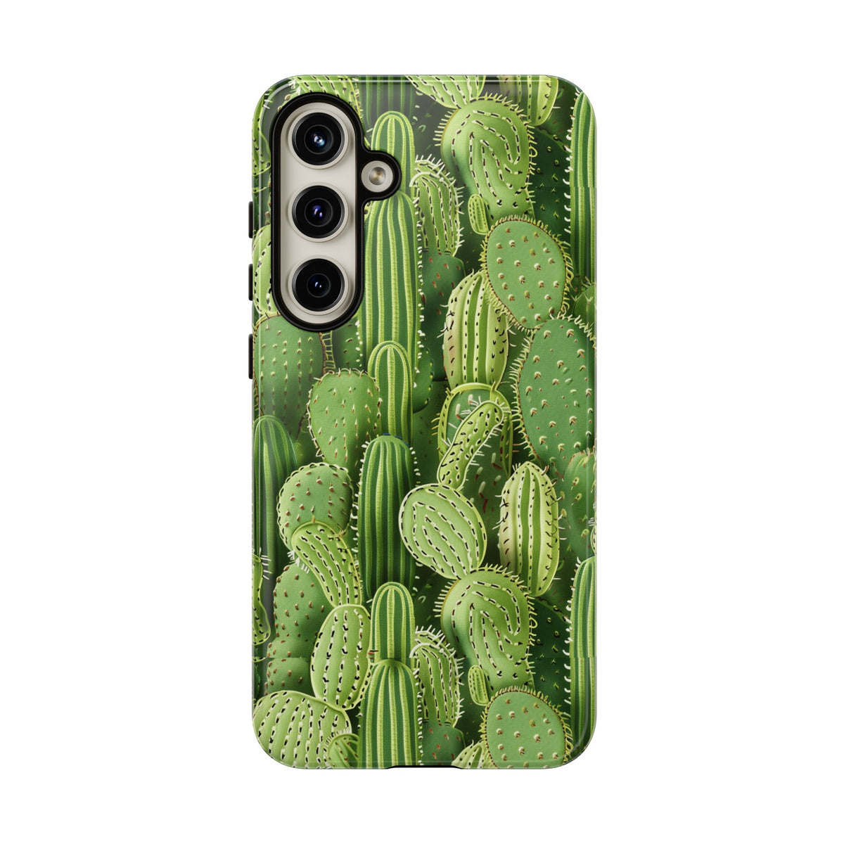 Cactus Embroidery Phone Case – Elegant and Unique Handcrafted Cactus Design