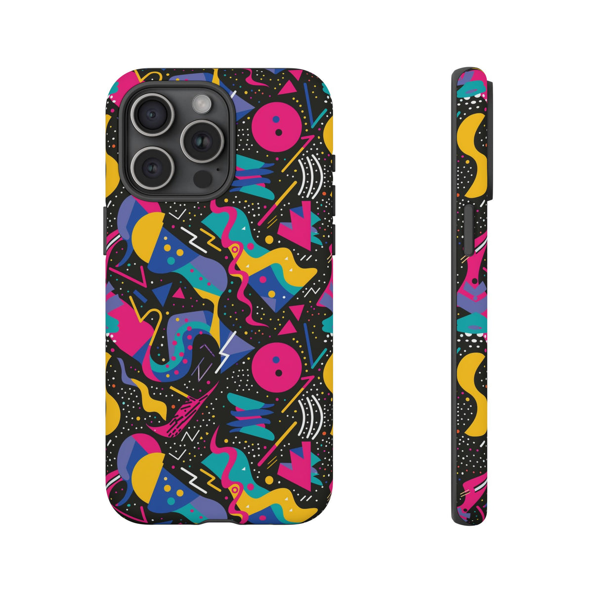 90s Themed Seamless Pattern Phone Case – Embrace Retro Style and Protection 302