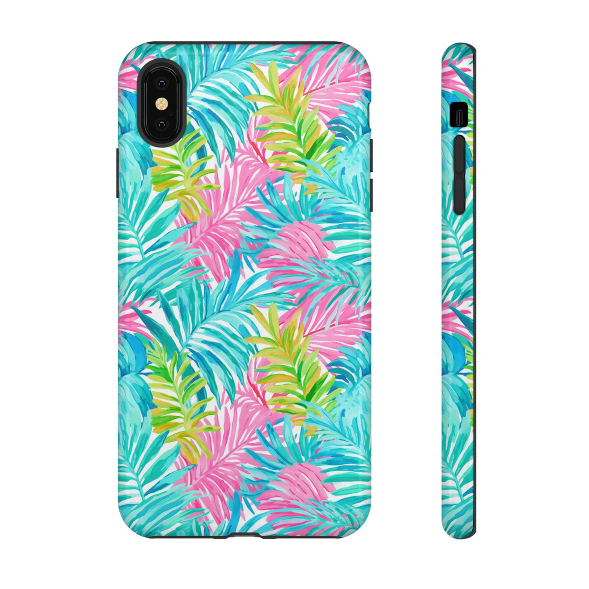 Vibrant Summer Leaves Phone Case – Colorful & Durable Summer Design