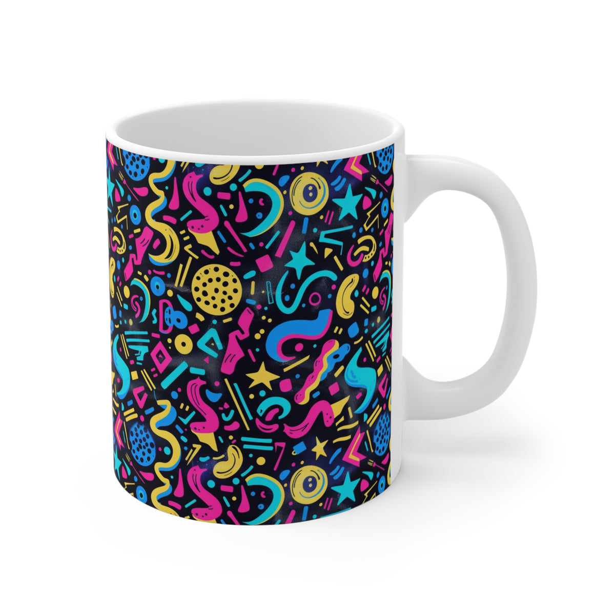 90s Retro Coffee Mug - Full Wrap Design 596