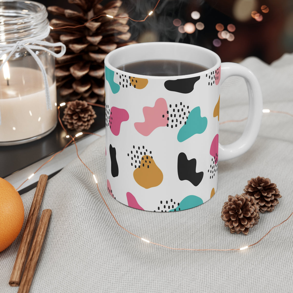 Cute Abstract Doodle Coffee Mug – Fun and Whimsical Drinkware 4