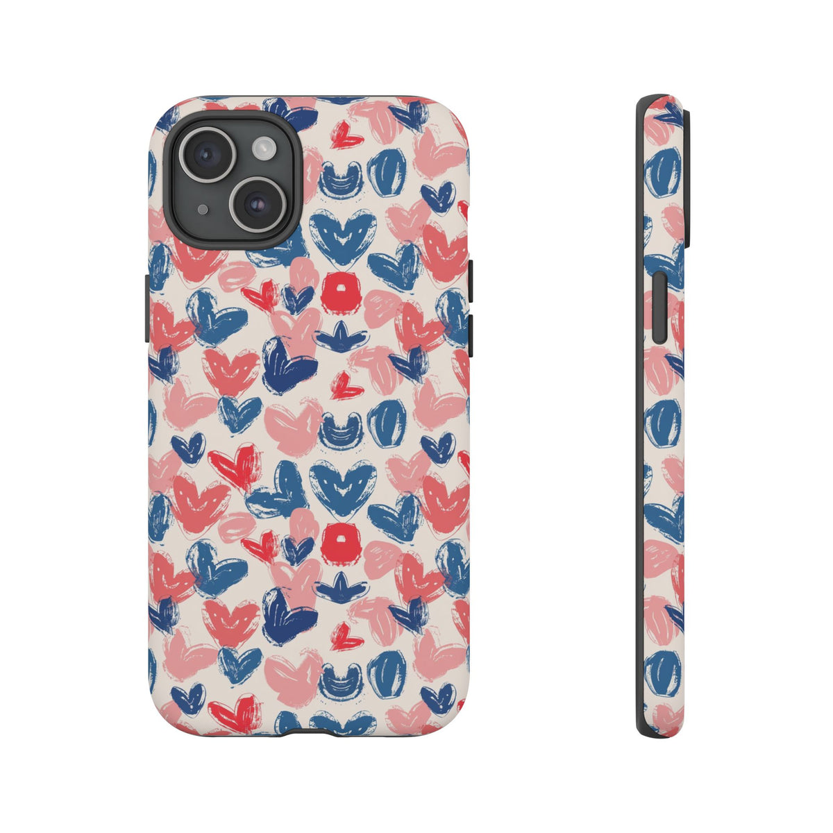 Heart Pattern Phone Case – Stylish & Loving Design for Your Device 354