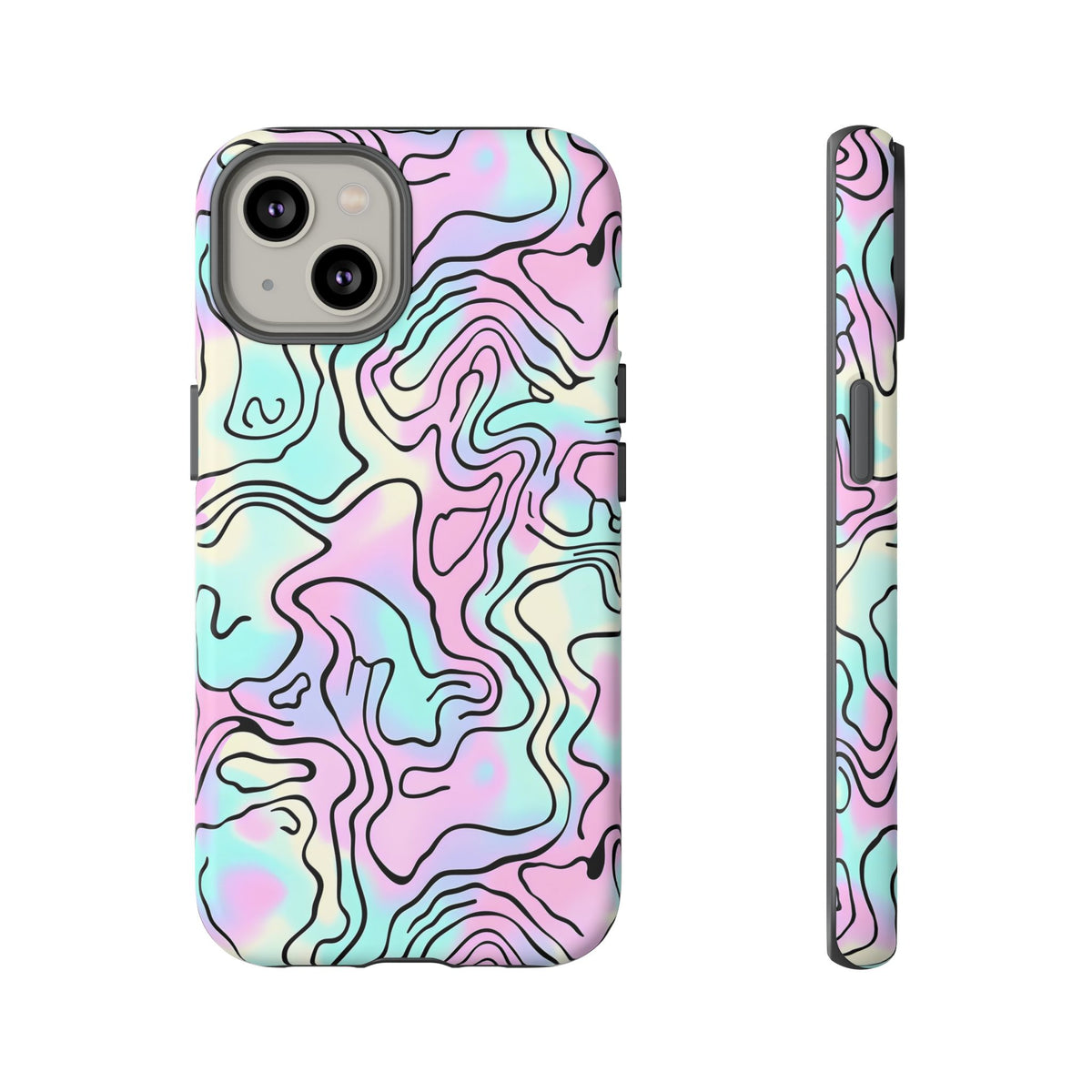 Abstract Pastel Waves and Wavy Lines Phone Case – Elegant and Modern Phone Cover