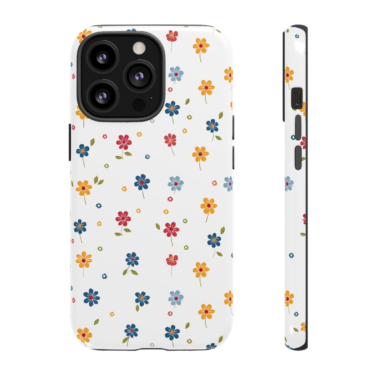 Wild Flowers Garden Stitch Phone Case – Nature-Inspired Floral Design