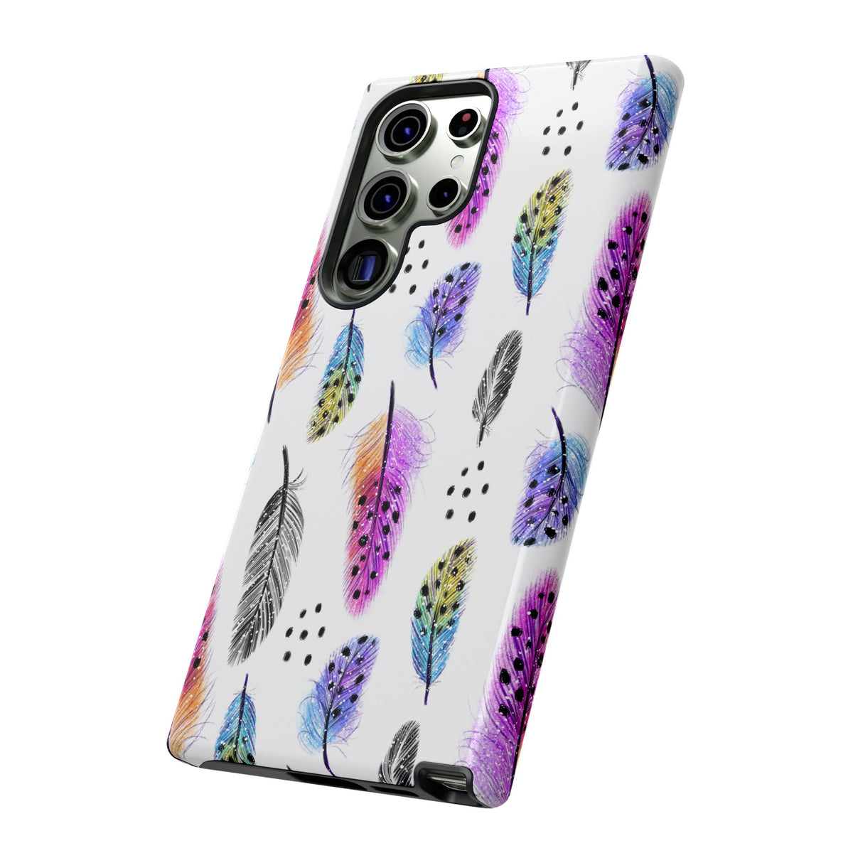 Feather Pattern Phone Case – Elegant & Durable Protection for Your Phone