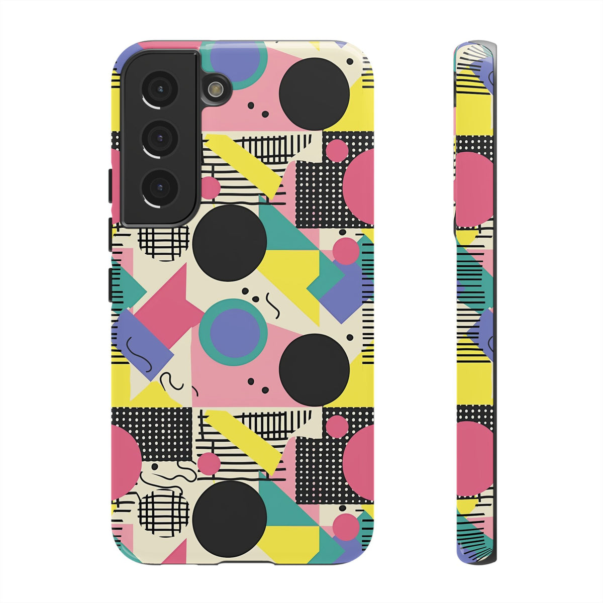 90s Themed Seamless Pattern Phone Case – Embrace Retro Style and Protection 228