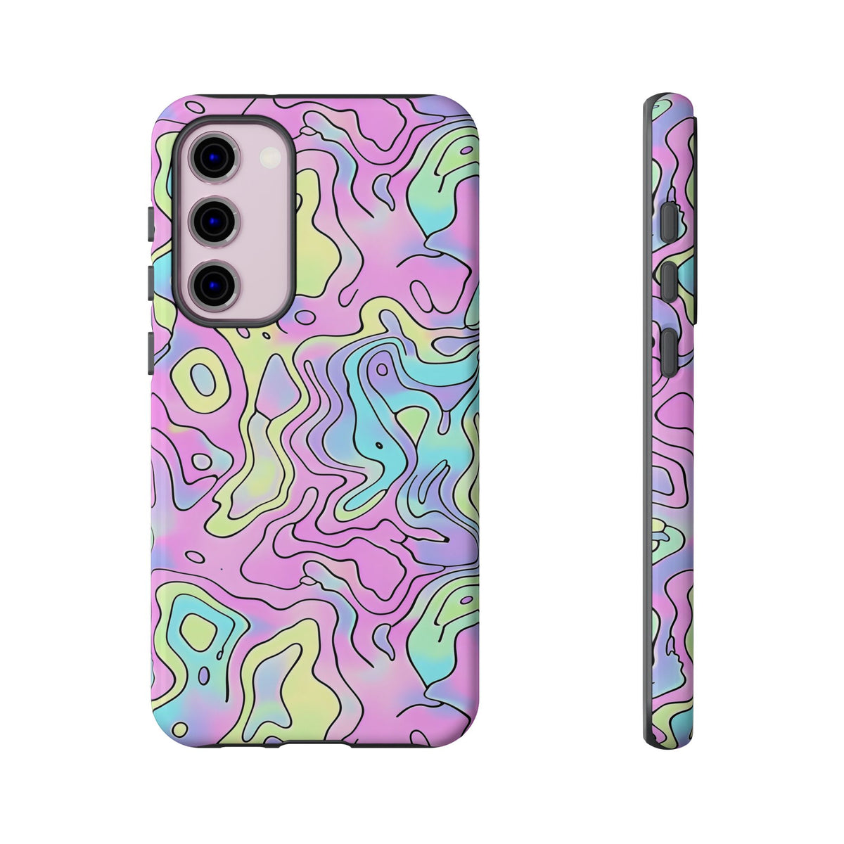 Abstract Pastel Waves and Wavy Lines Phone Case – Elegant and Modern Phone Cover 2