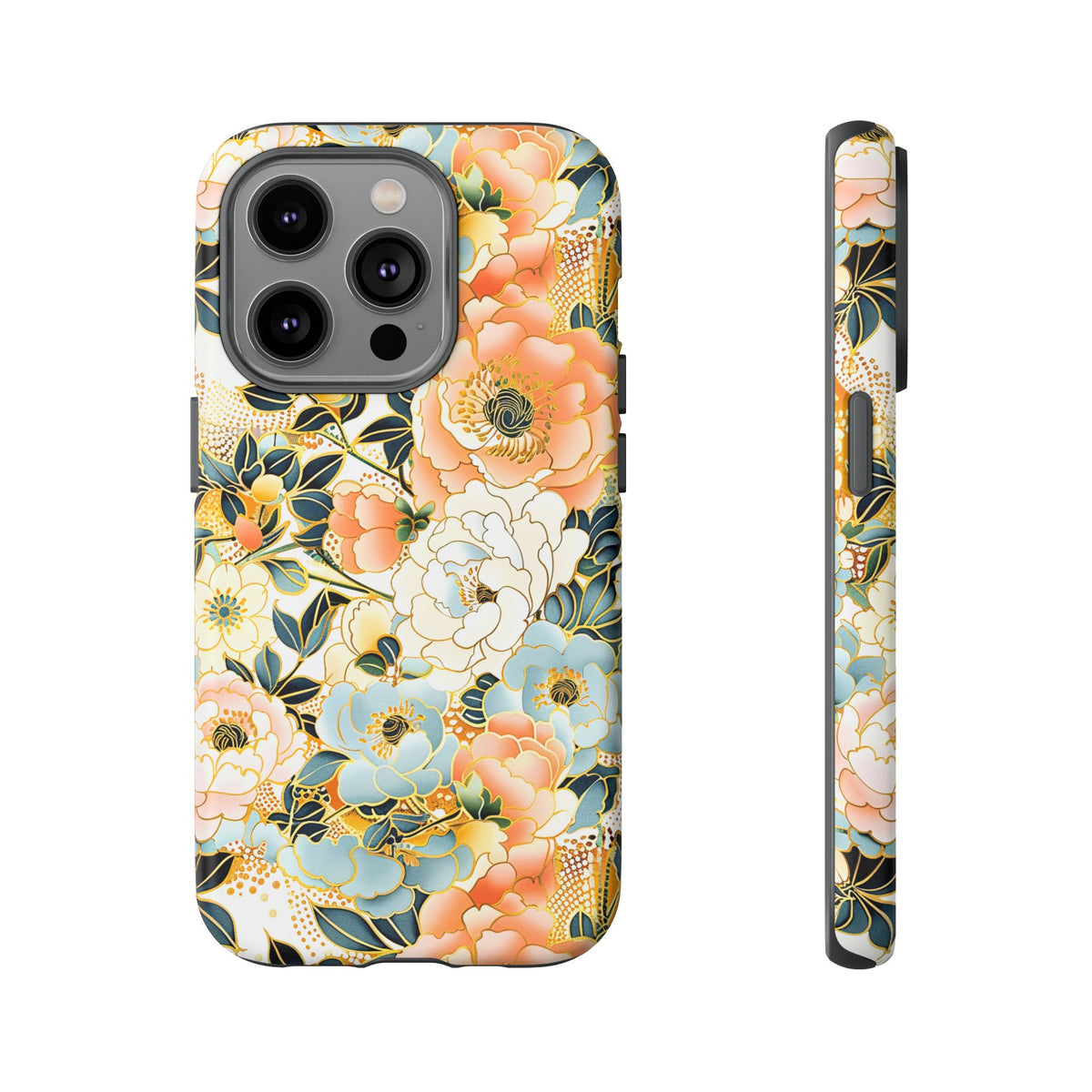 Japanese Blossom Asian Floral Design Phone Case – Elegant Floral Phone Cover 5