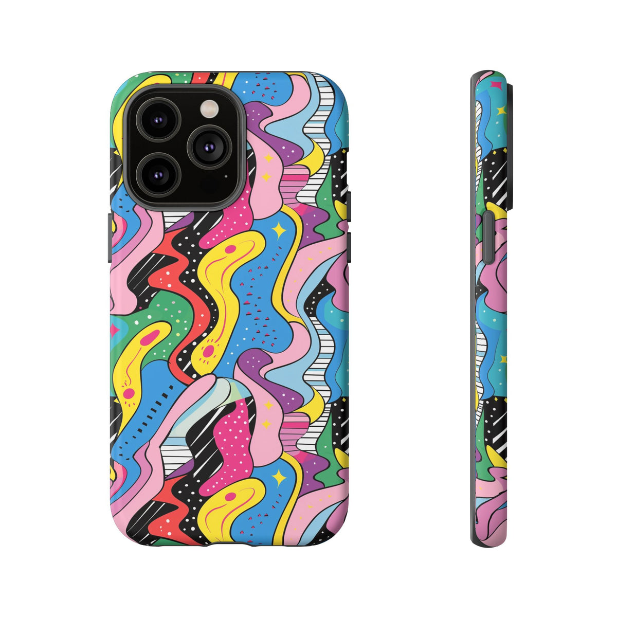 90s Themed Seamless Pattern Phone Case – Embrace Retro Style and Protection 275