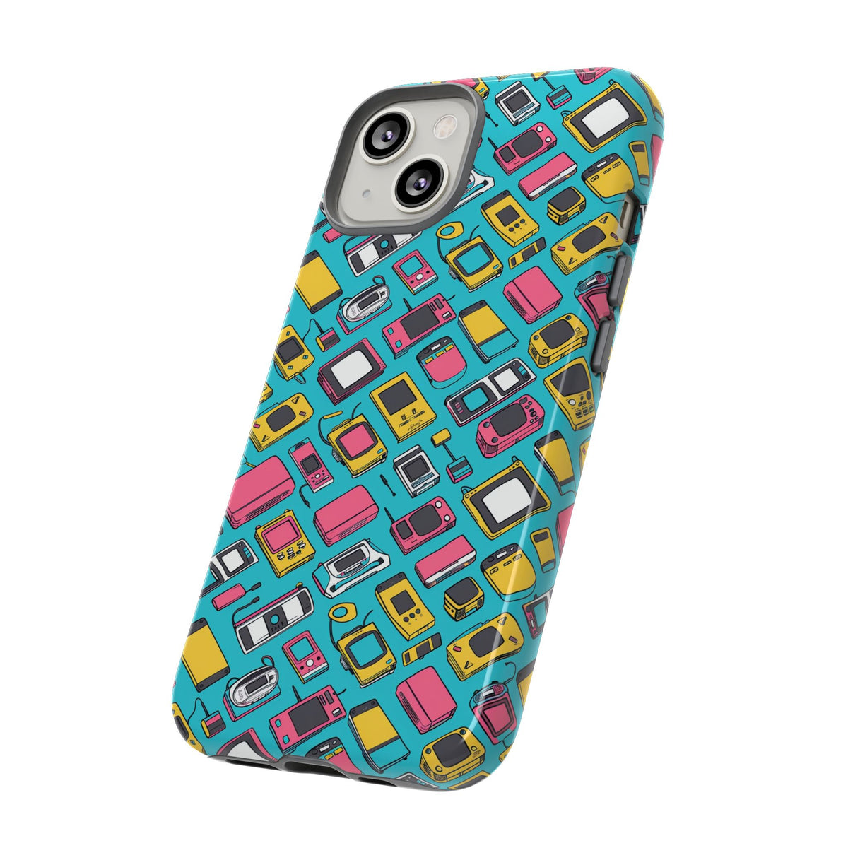 90s Themed Seamless Pattern Phone Case – Embrace Retro Style and Protection 237