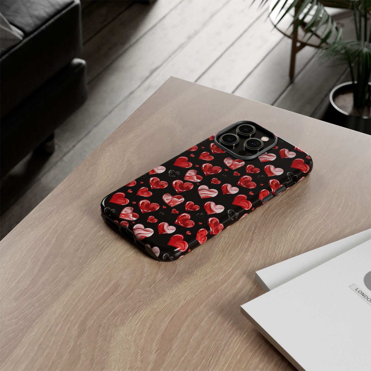 Heart Pattern Phone Case – Stylish & Loving Design for Your Device 365