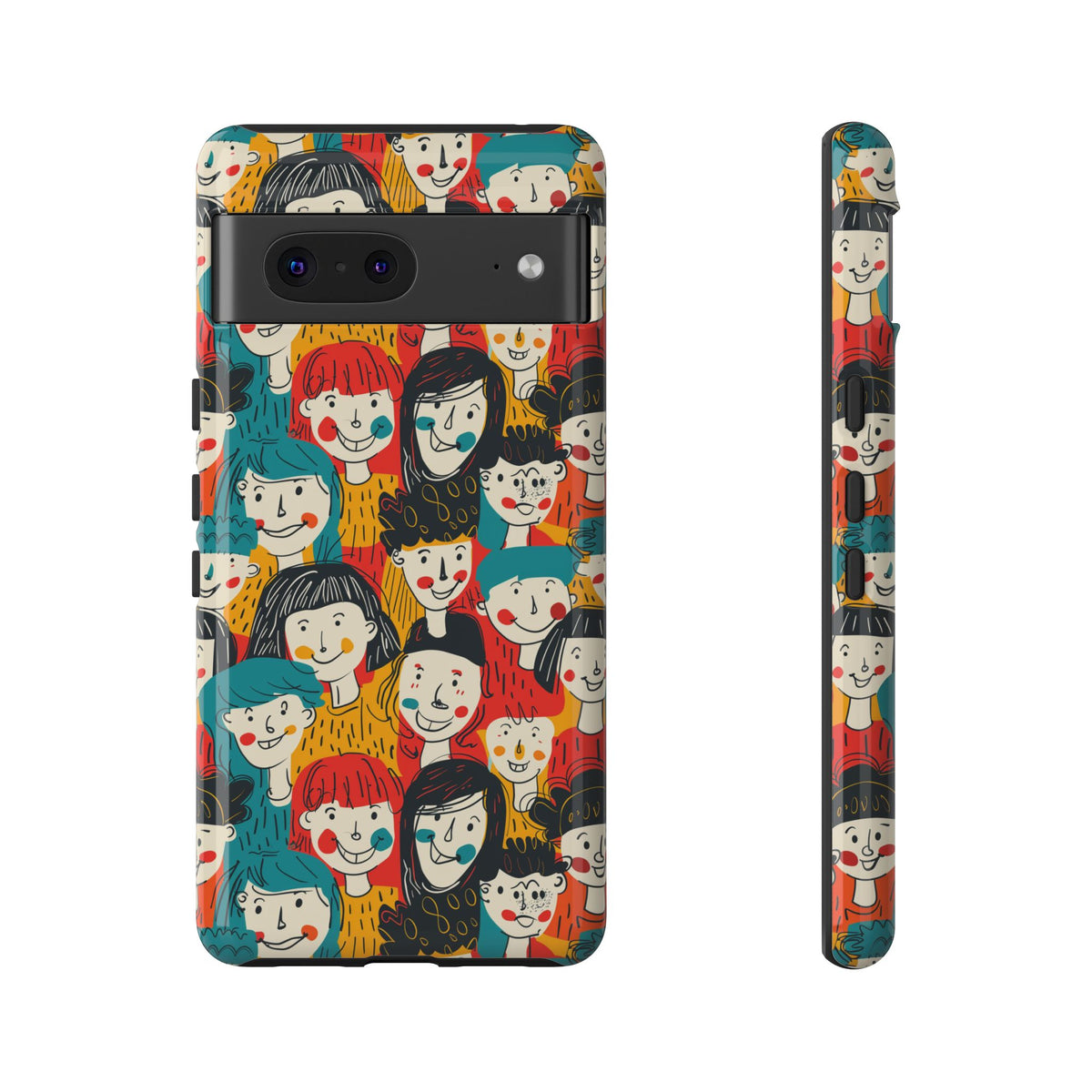 Happy Faces Phone Case – Joyful and Cheerful Design for a Bright Look 3