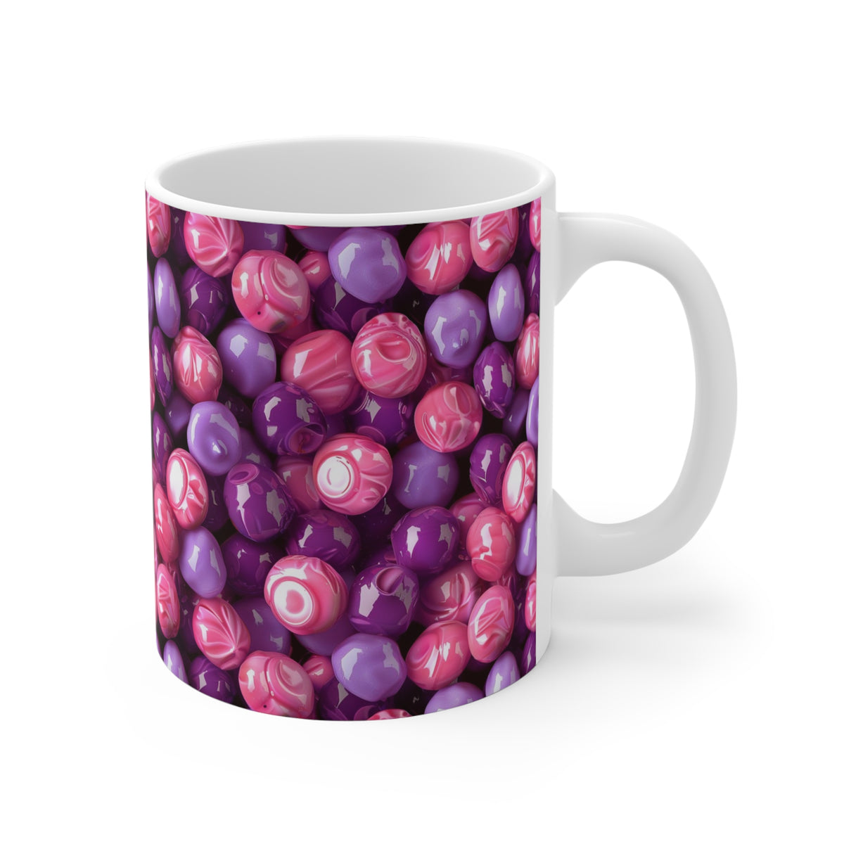 Colorful All-Over Candy Theme Coffee Mug Fun Ceramic Drinkware 338