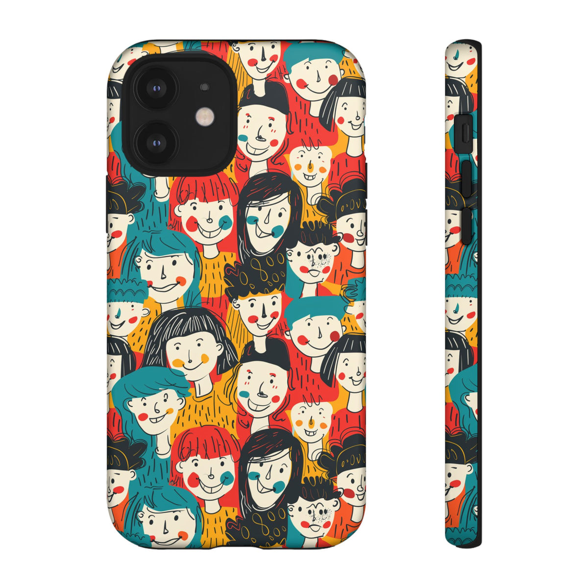 Happy Faces Phone Case – Joyful and Cheerful Design for a Bright Look 3