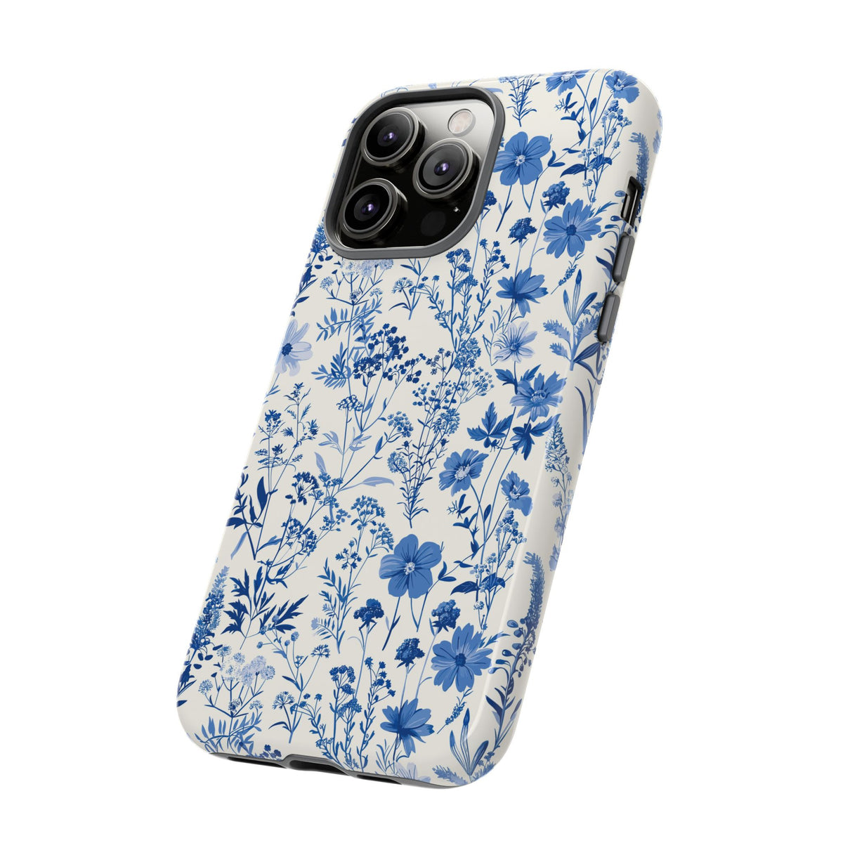 Blue French Toile Phone Case – Timeless Elegance and Classic Style