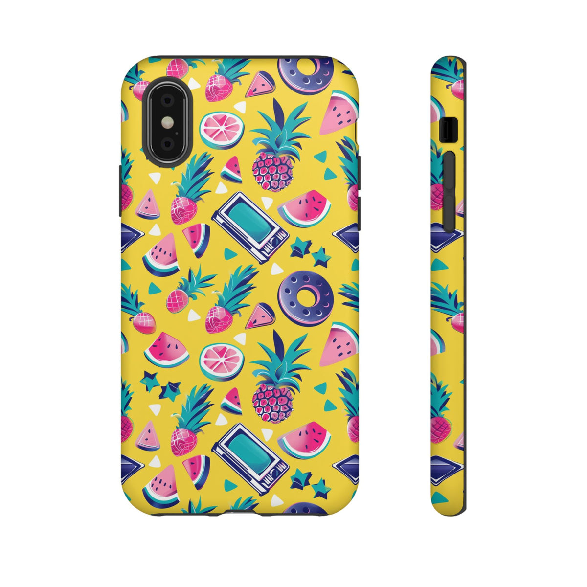 90s Themed Seamless Pattern Phone Case – Embrace Retro Style and Protection 255