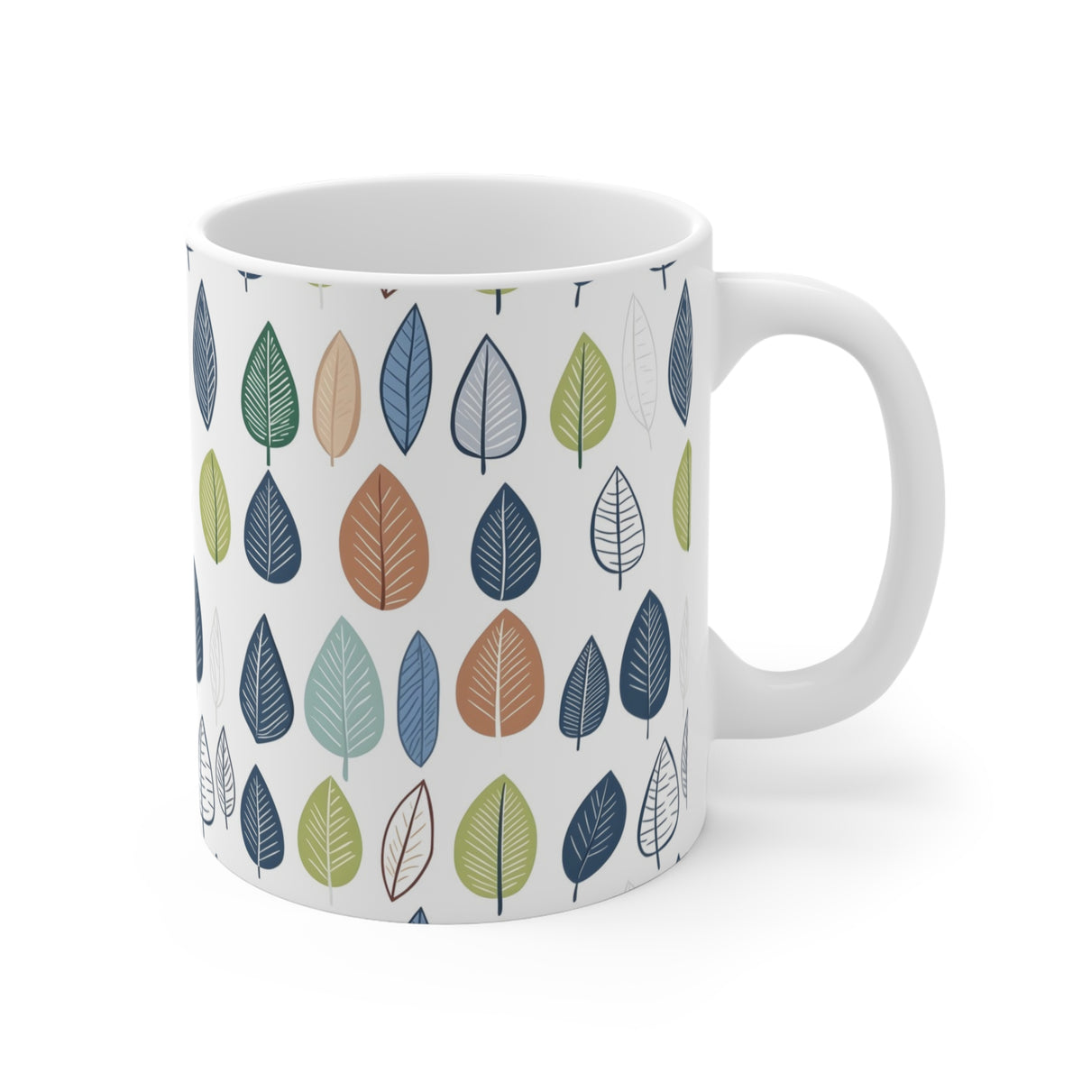 Botanical Foliage Autumn Leaf Pattern Coffee Cup  (2)