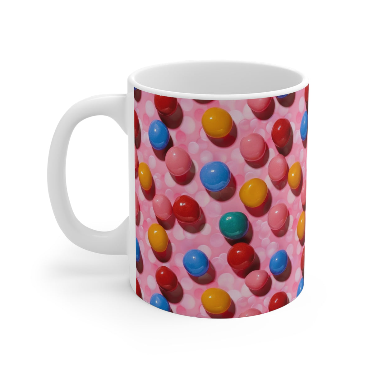 Colorful All-Over Candy Theme Coffee Mug Fun Ceramic Drinkware 144