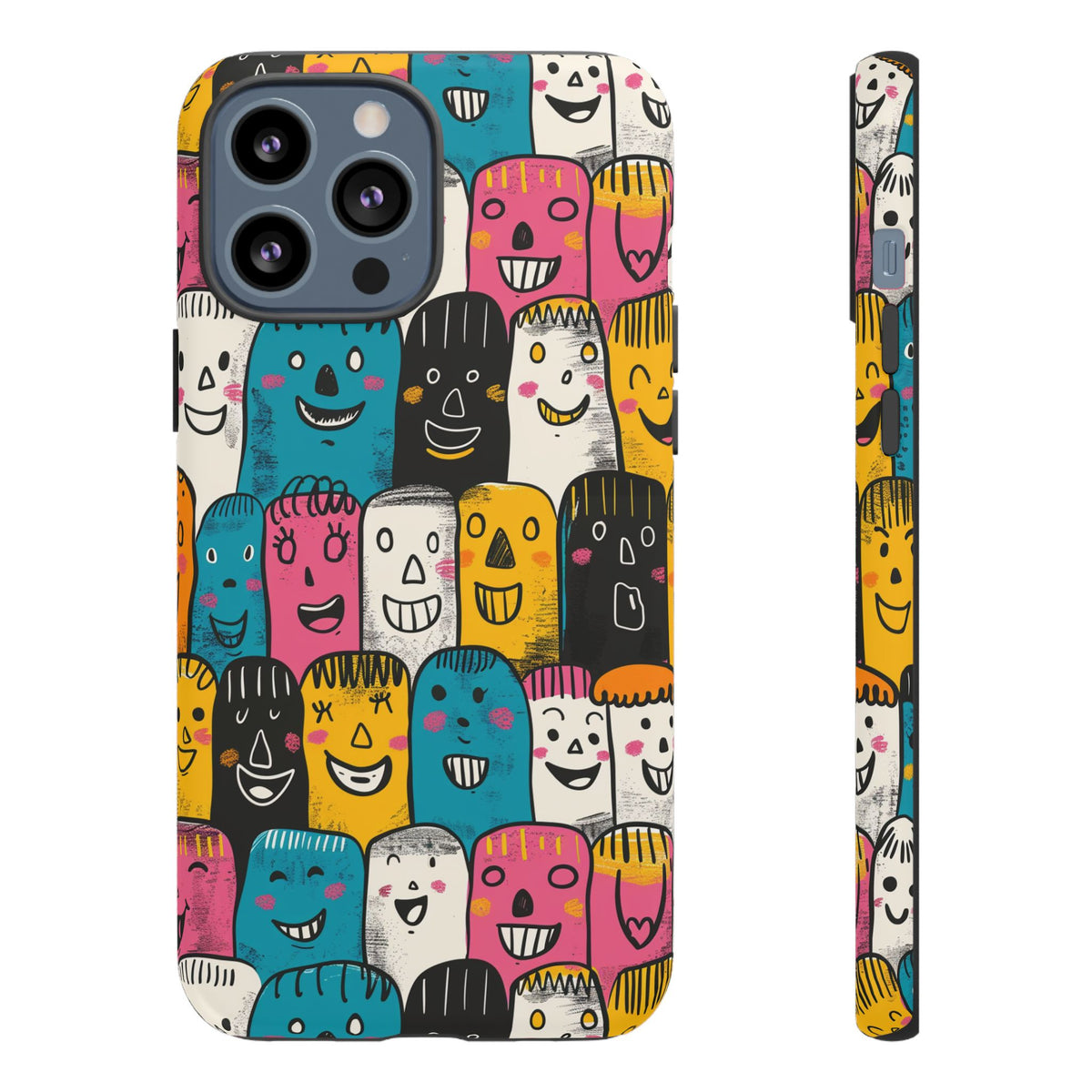 Happy Faces Phone Case – Joyful and Cheerful Design for a Bright Look 5