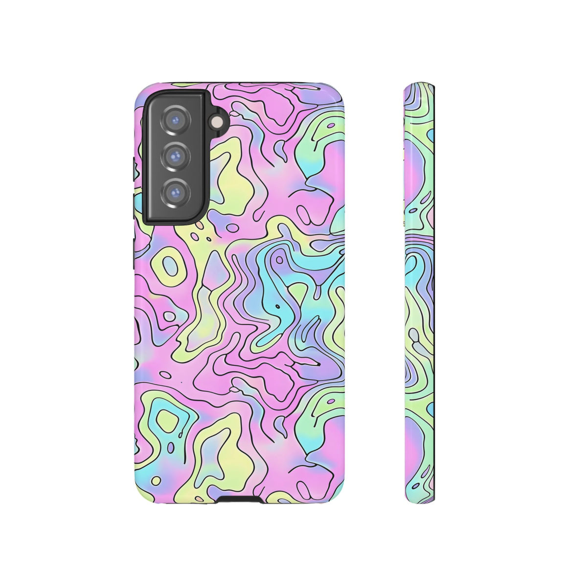 Abstract Pastel Waves and Wavy Lines Phone Case – Elegant and Modern Phone Cover 2