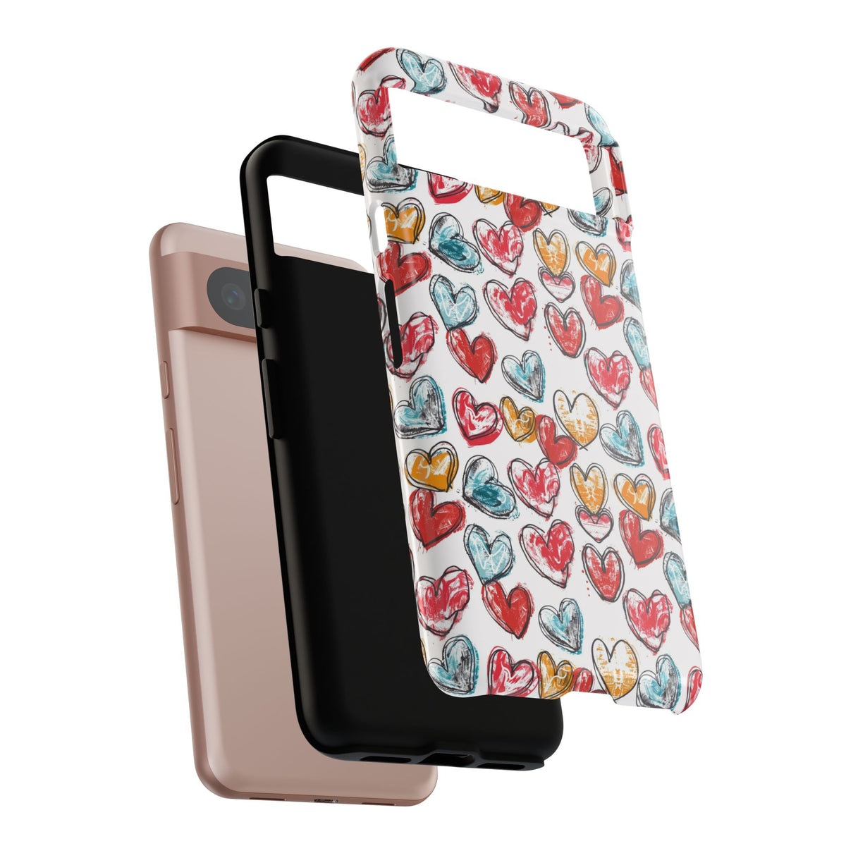 Heart Pattern Phone Case – Stylish & Loving Design for Your Device 235