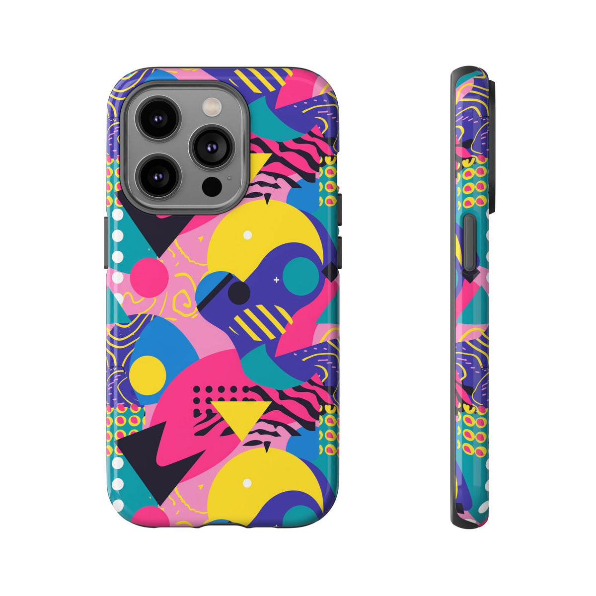 90s Themed Seamless Pattern Phone Case – Embrace Retro Style and Protection 283