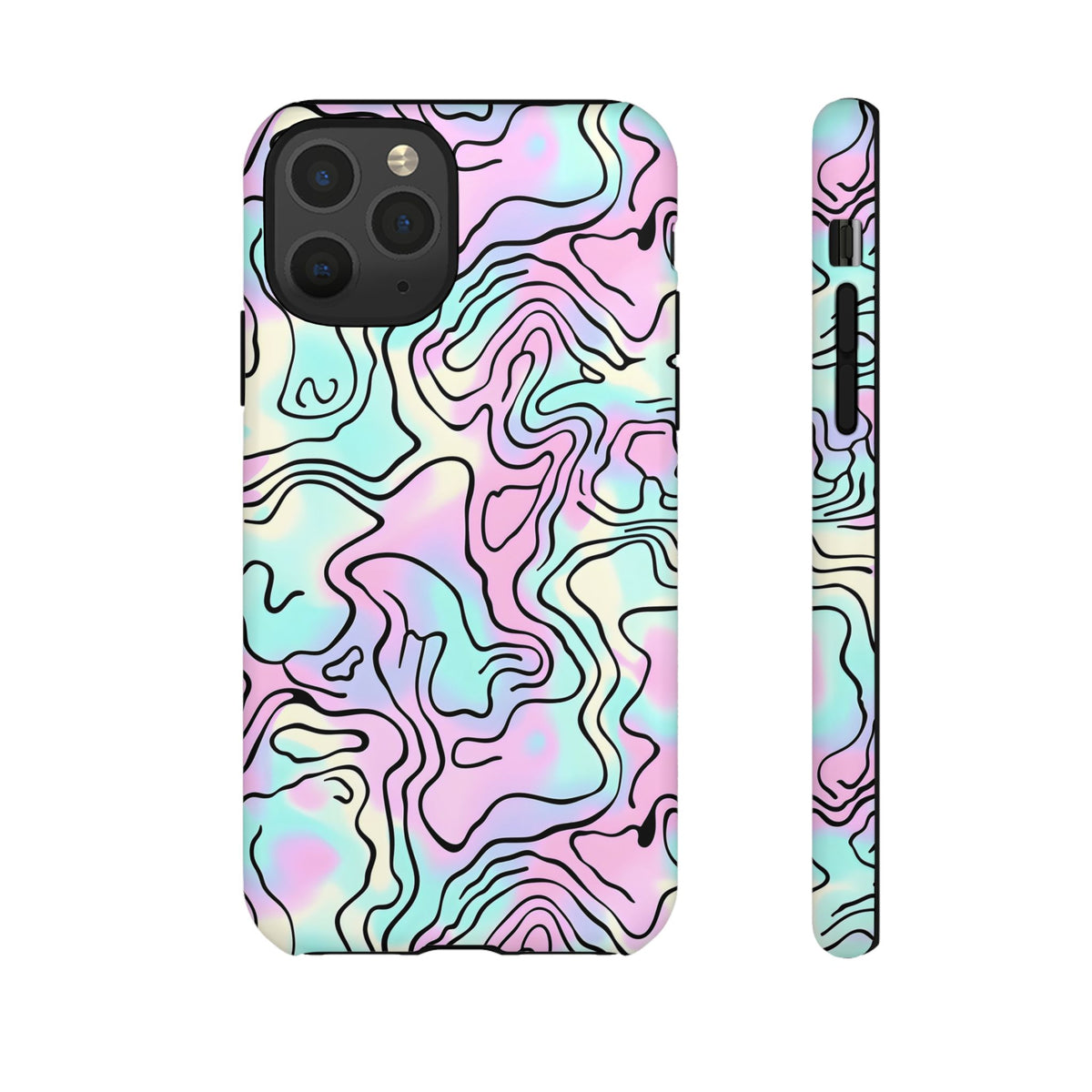 Abstract Pastel Waves and Wavy Lines Phone Case – Elegant and Modern Phone Cover