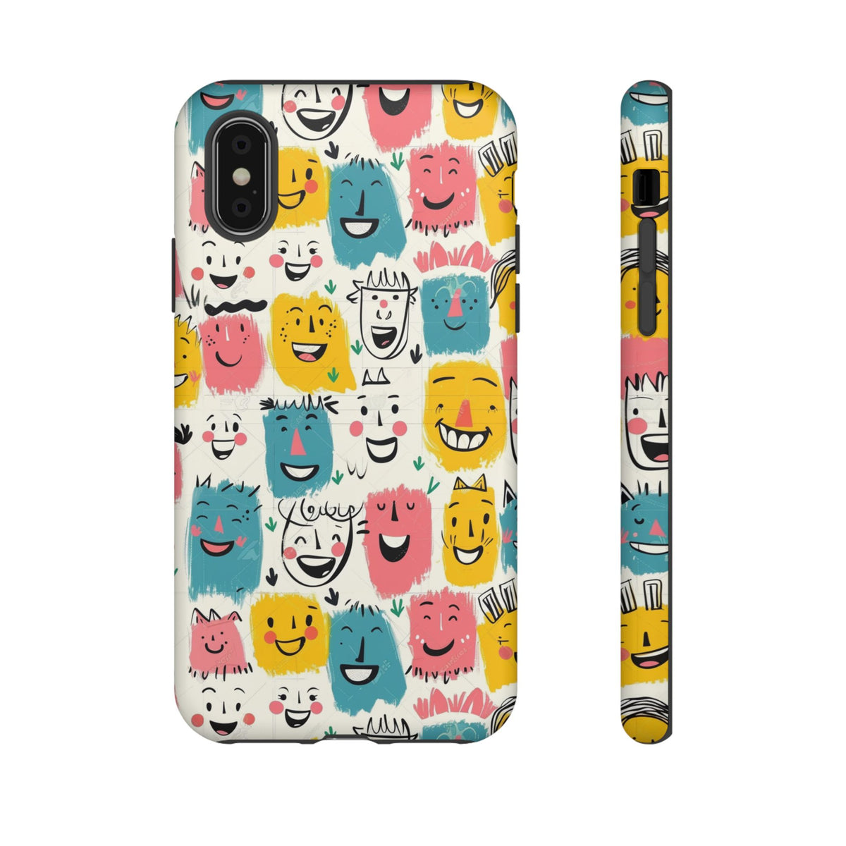 Happy Faces Phone Case – Joyful and Cheerful Design for a Bright Look