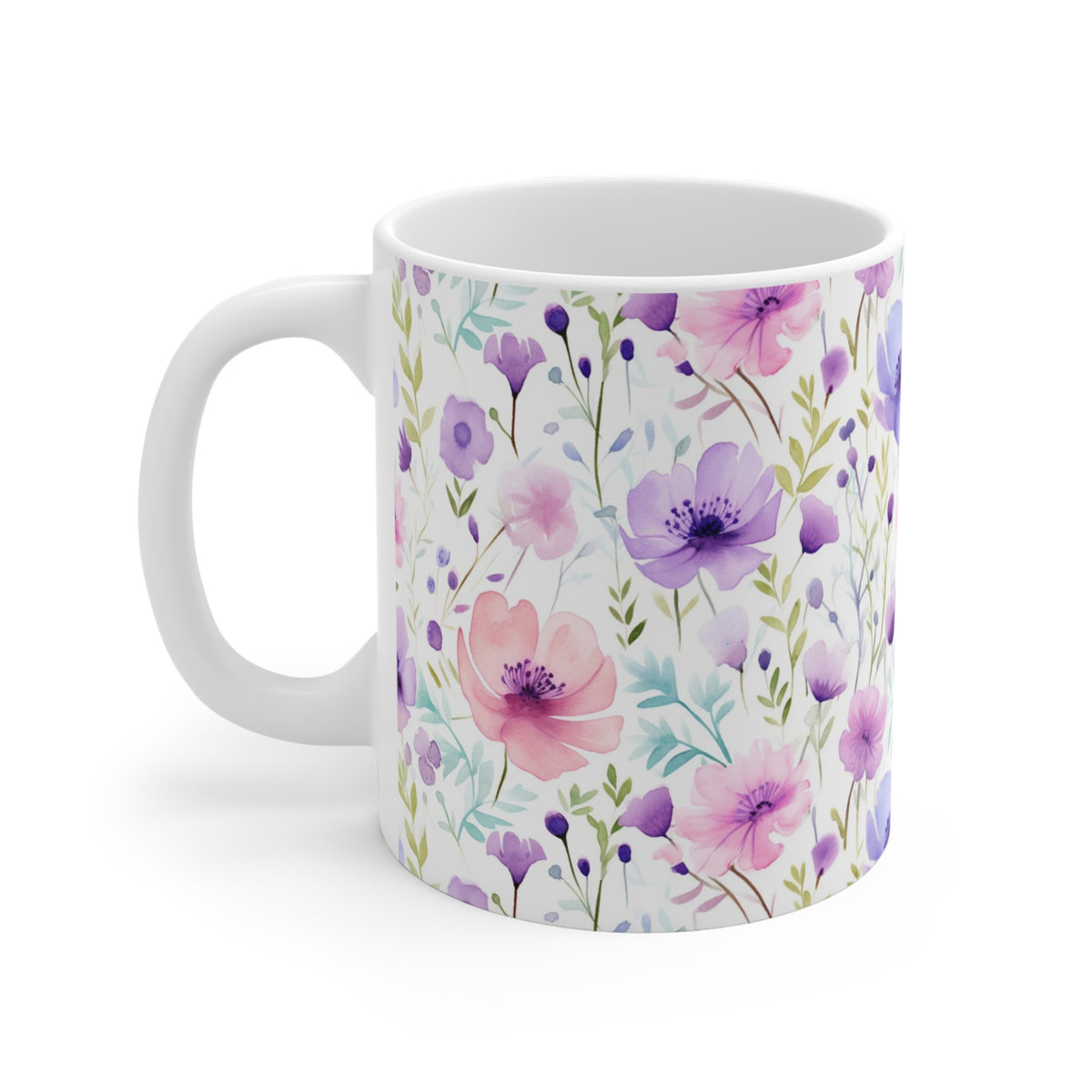 Various Watercolor Design All Over Coffee Mug – Unique Artistic Ceramic Coffee Cup 726