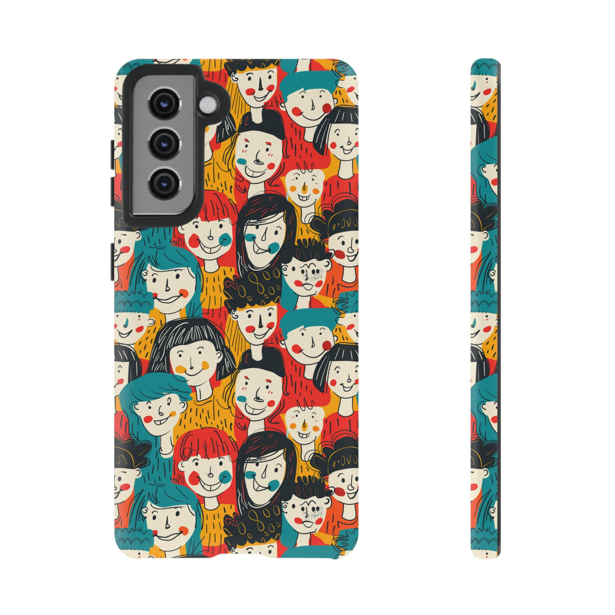 Happy Faces Phone Case – Joyful and Cheerful Design for a Bright Look 3