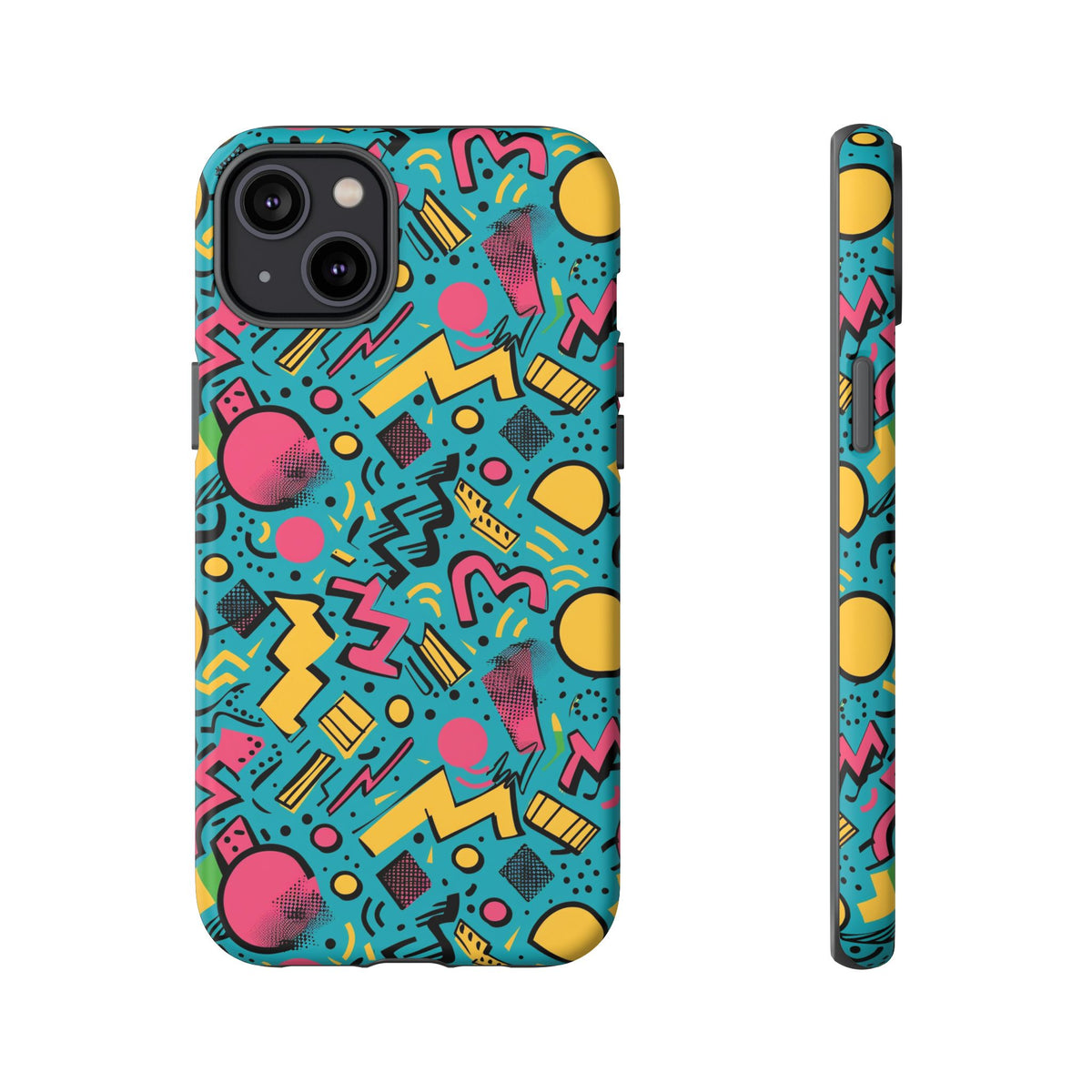 90s Themed Seamless Pattern Phone Case – Embrace Retro Style and Protection 253