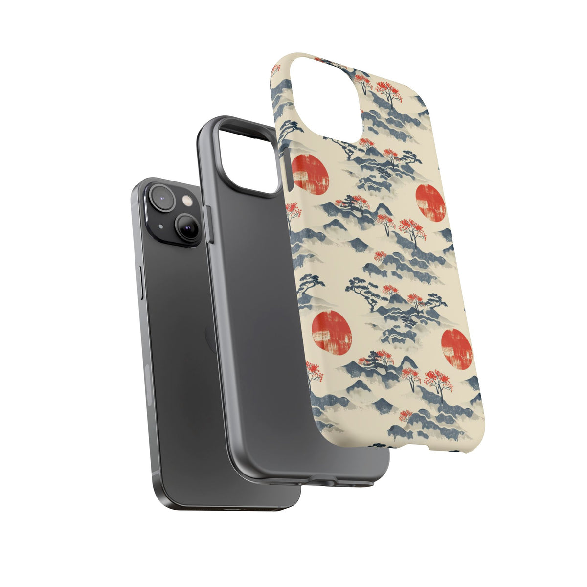 Japanese Pattern Phone Case – Elegant & Timeless Design for Your Phone 085