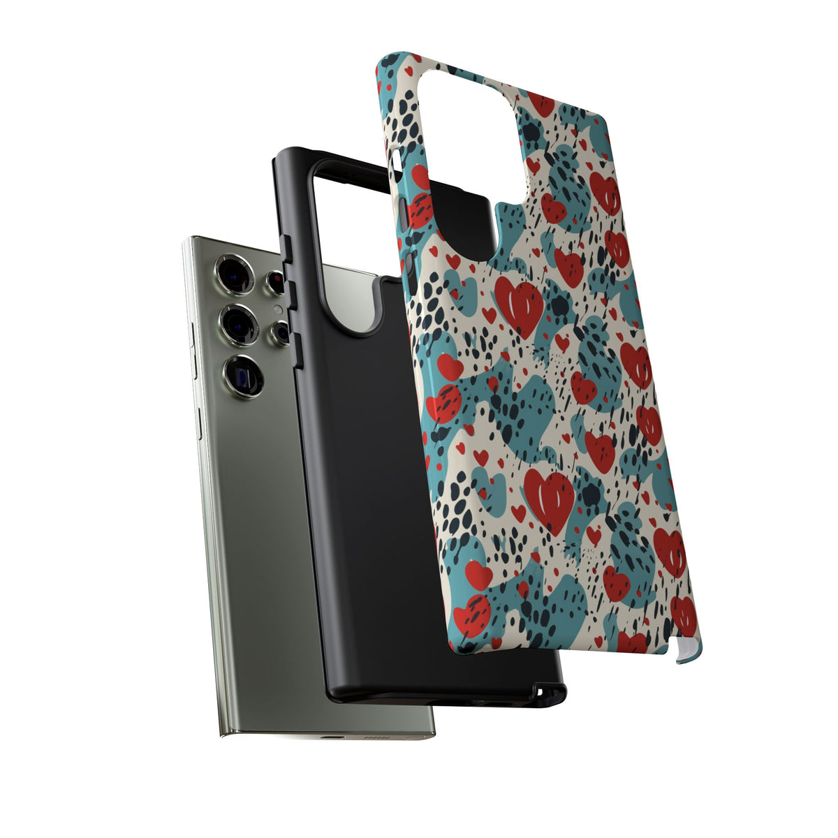 Heart Pattern Phone Case – Stylish & Loving Design for Your Device 822