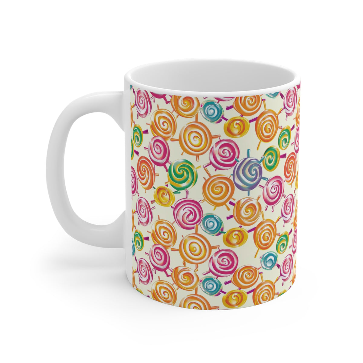 Colorful All-Over Candy Theme Coffee Mug Fun Ceramic Drinkware 005