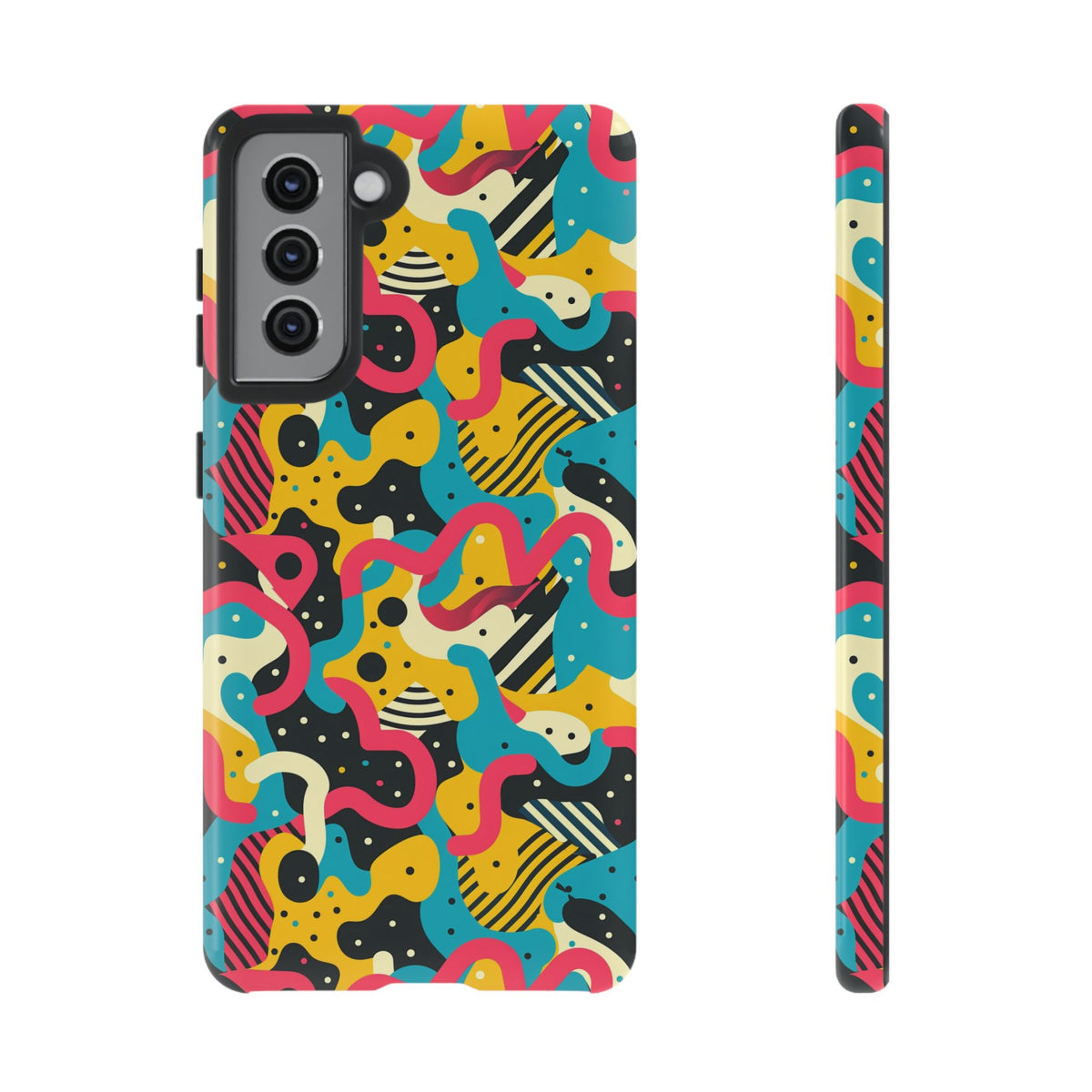 90s Themed Seamless Pattern Phone Case – Embrace Retro Style and Protection 238