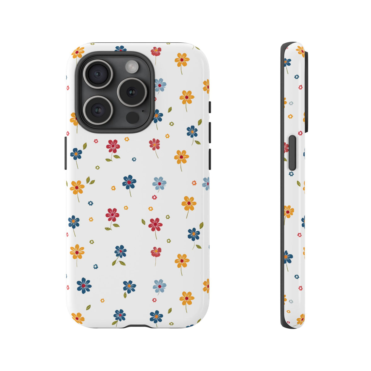 Wild Flowers Garden Stitch Phone Case – Nature-Inspired Floral Design