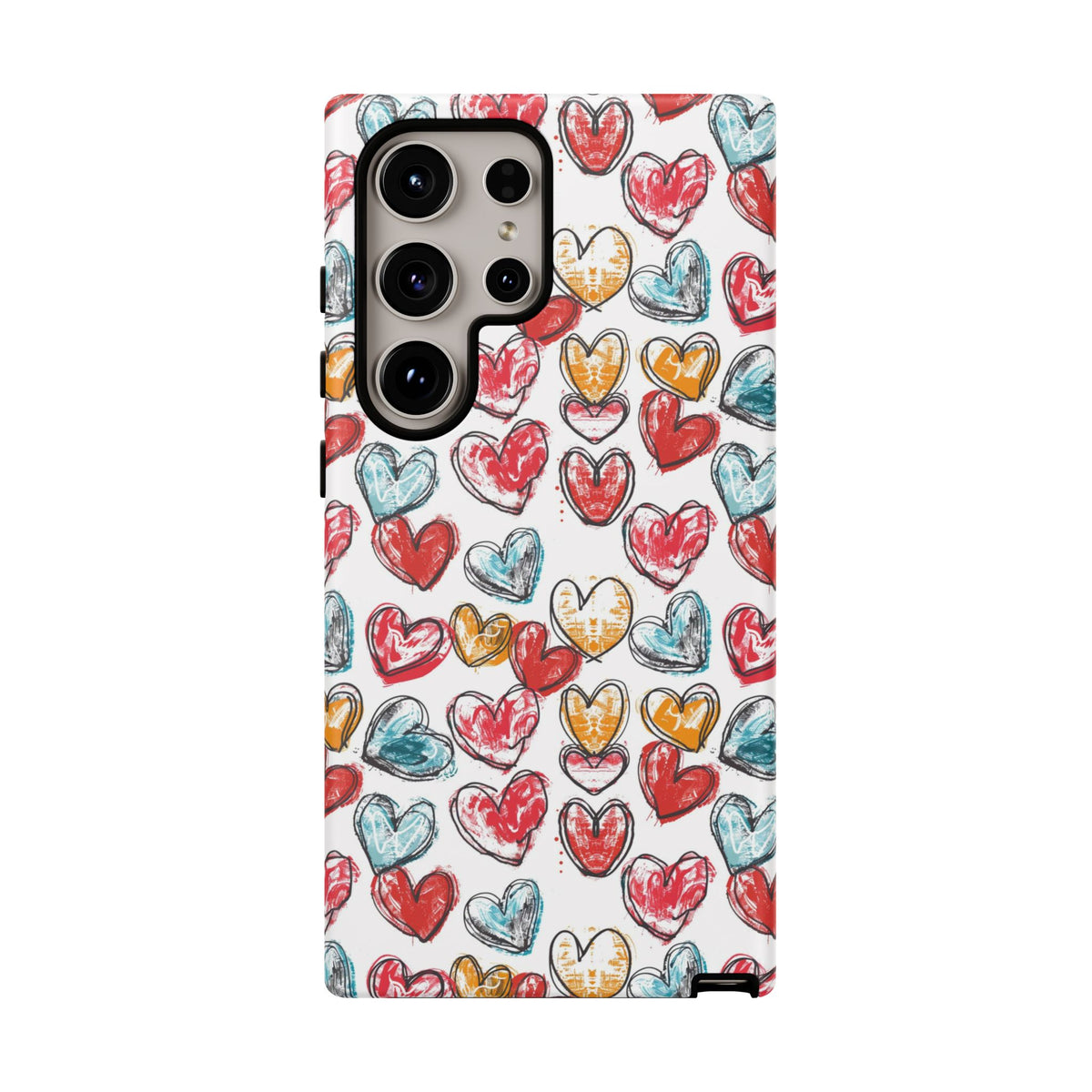 Heart Pattern Phone Case – Stylish & Loving Design for Your Device 235