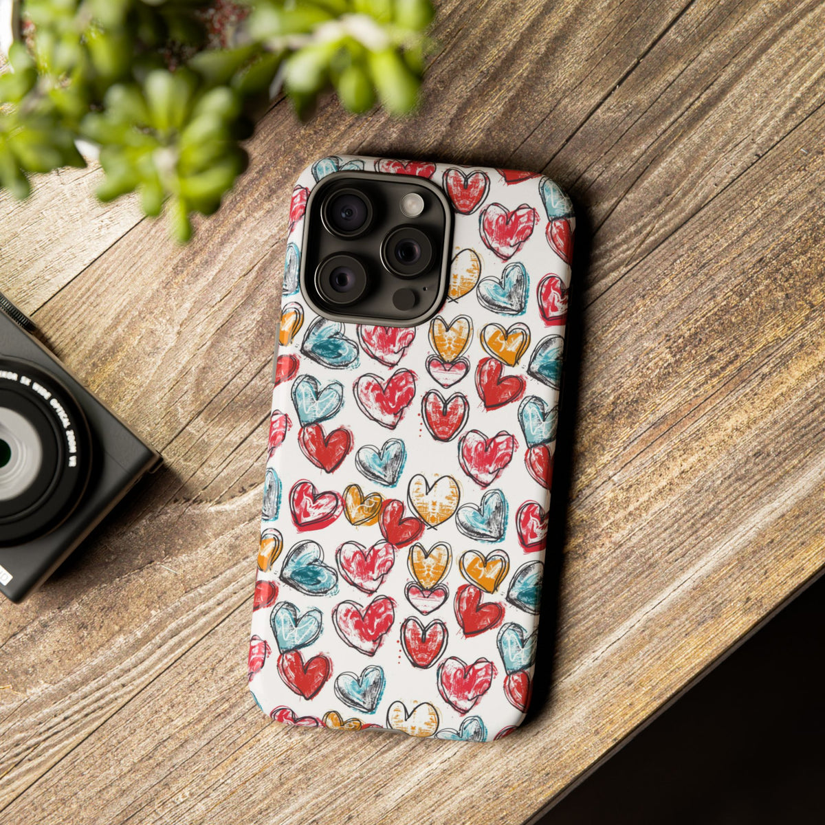 Heart Pattern Phone Case – Stylish & Loving Design for Your Device 235