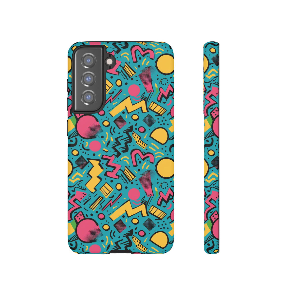 90s Themed Seamless Pattern Phone Case – Embrace Retro Style and Protection 253