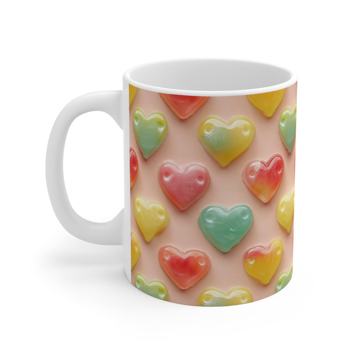 Colorful All-Over Candy Theme Coffee Mug Fun Ceramic Drinkware 230