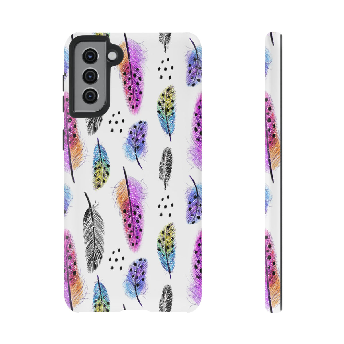 Feather Pattern Phone Case – Elegant & Durable Protection for Your Phone